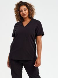 Stretch Kasack Damen Schwarz
